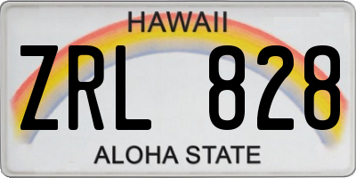 HI license plate ZRL828