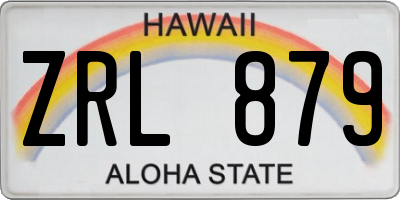 HI license plate ZRL879