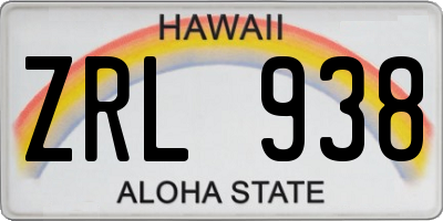 HI license plate ZRL938