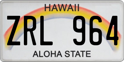 HI license plate ZRL964