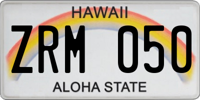 HI license plate ZRM050