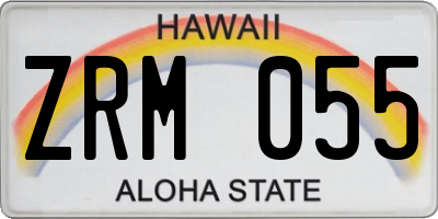 HI license plate ZRM055
