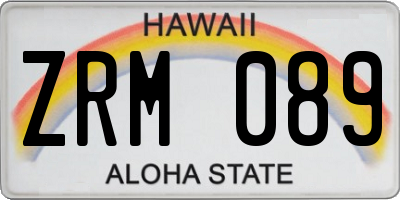 HI license plate ZRM089