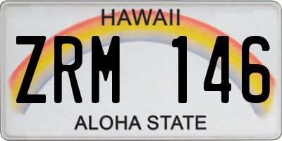 HI license plate ZRM146