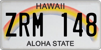 HI license plate ZRM148