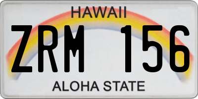HI license plate ZRM156