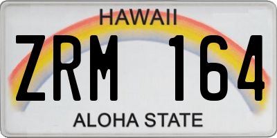 HI license plate ZRM164