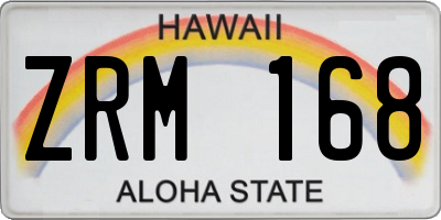 HI license plate ZRM168