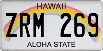 HI license plate ZRM269