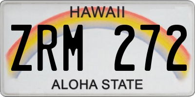 HI license plate ZRM272