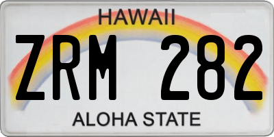 HI license plate ZRM282