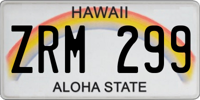HI license plate ZRM299