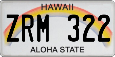 HI license plate ZRM322