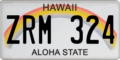 HI license plate ZRM324