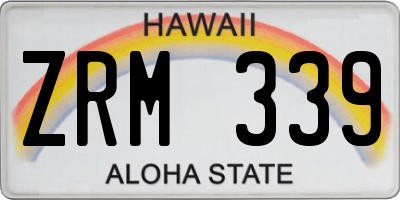 HI license plate ZRM339