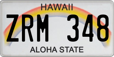 HI license plate ZRM348
