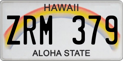 HI license plate ZRM379