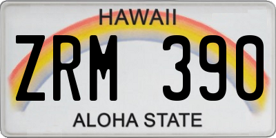 HI license plate ZRM390