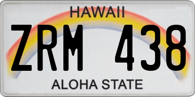 HI license plate ZRM438