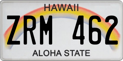 HI license plate ZRM462