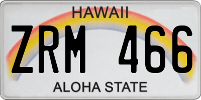 HI license plate ZRM466