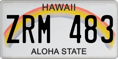 HI license plate ZRM483