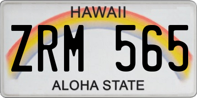 HI license plate ZRM565