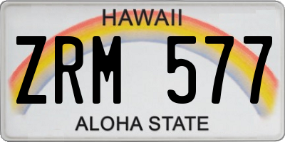 HI license plate ZRM577