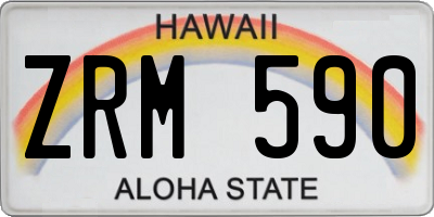 HI license plate ZRM590