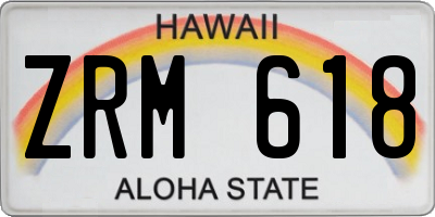 HI license plate ZRM618