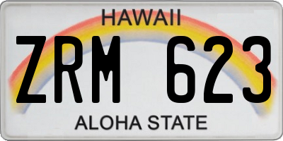 HI license plate ZRM623