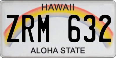 HI license plate ZRM632