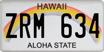 HI license plate ZRM634