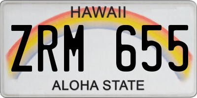 HI license plate ZRM655