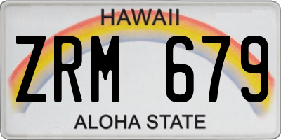 HI license plate ZRM679