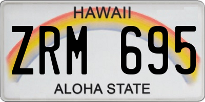 HI license plate ZRM695