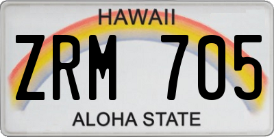 HI license plate ZRM705