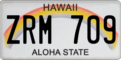 HI license plate ZRM709