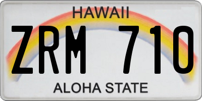 HI license plate ZRM710
