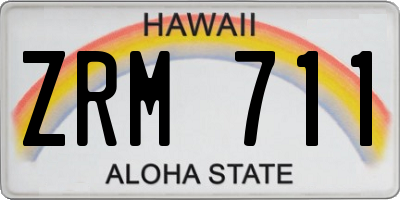 HI license plate ZRM711