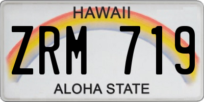 HI license plate ZRM719