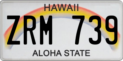 HI license plate ZRM739