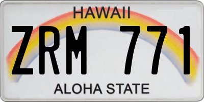 HI license plate ZRM771