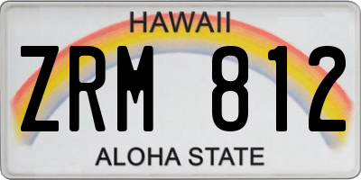 HI license plate ZRM812