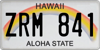 HI license plate ZRM841