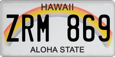 HI license plate ZRM869