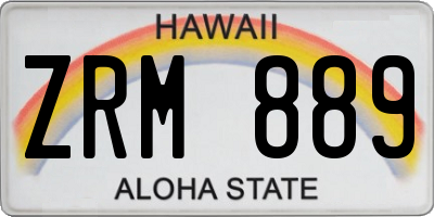 HI license plate ZRM889