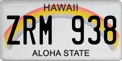 HI license plate ZRM938