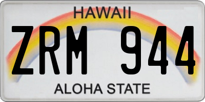 HI license plate ZRM944