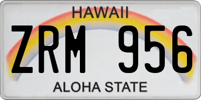 HI license plate ZRM956